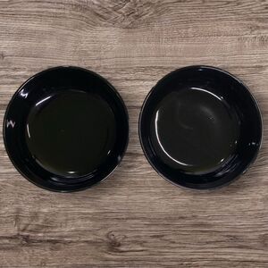 Todays Home Set of 2 Cereal Soup 6” Ceramic Bowls in Gloss Black